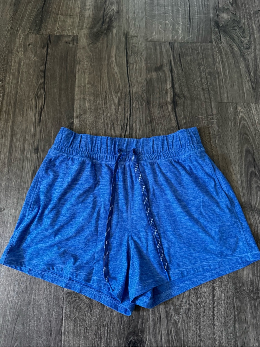 FLX Women’s Lightweight Blue Pull-On Lounge Shorts size medium pockets soft